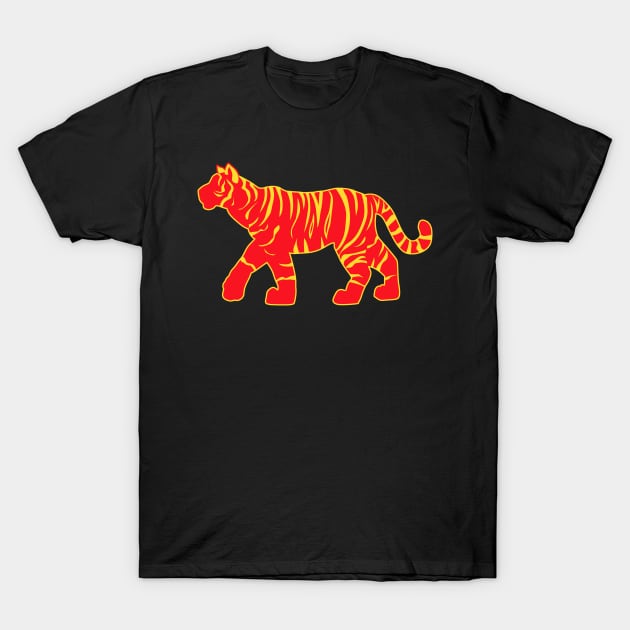 Red Tiger T-Shirt by SakuraDragon